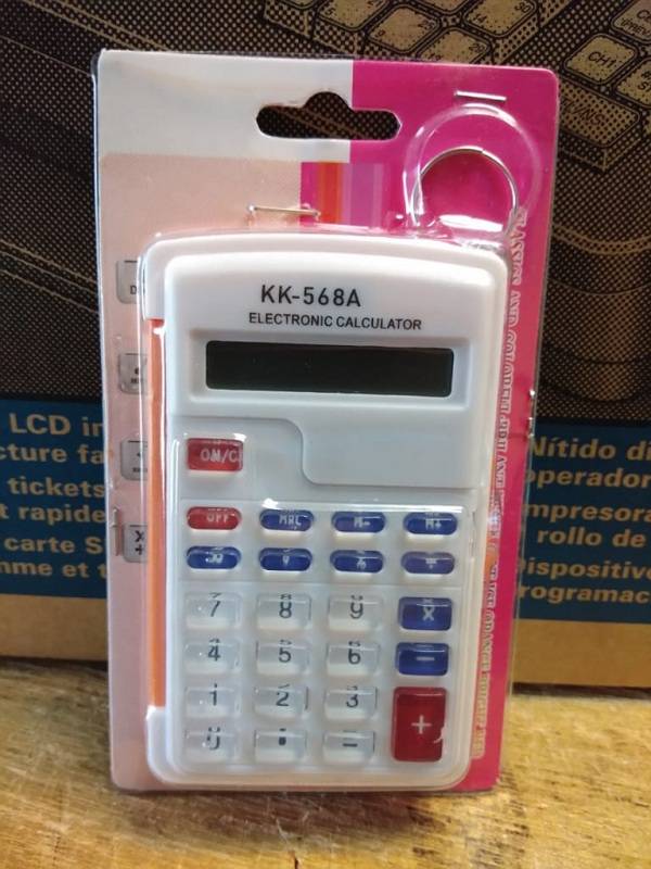 Electronic Calculator KK568A Orange White